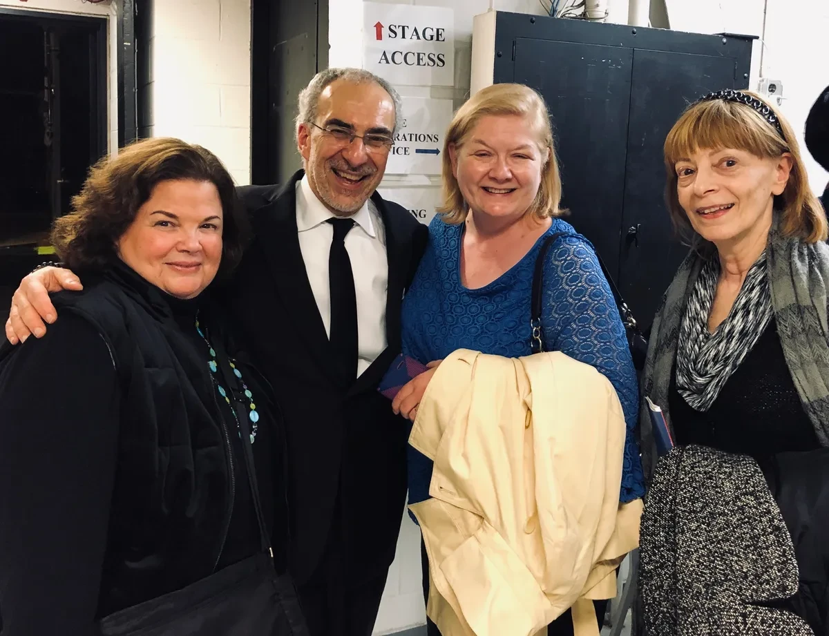 Pamela and NY City Opera Colleagues with former Music Director of NY City Opera, Maestro Joseph Colaneri at Glimmerglass, 2019