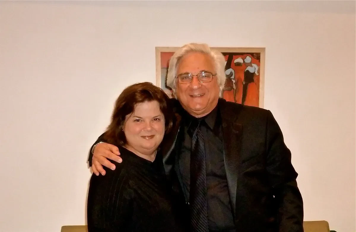 Pamela with Maestro Sidlin after "Defiant Requiem" performance in Jerusalem, 2012