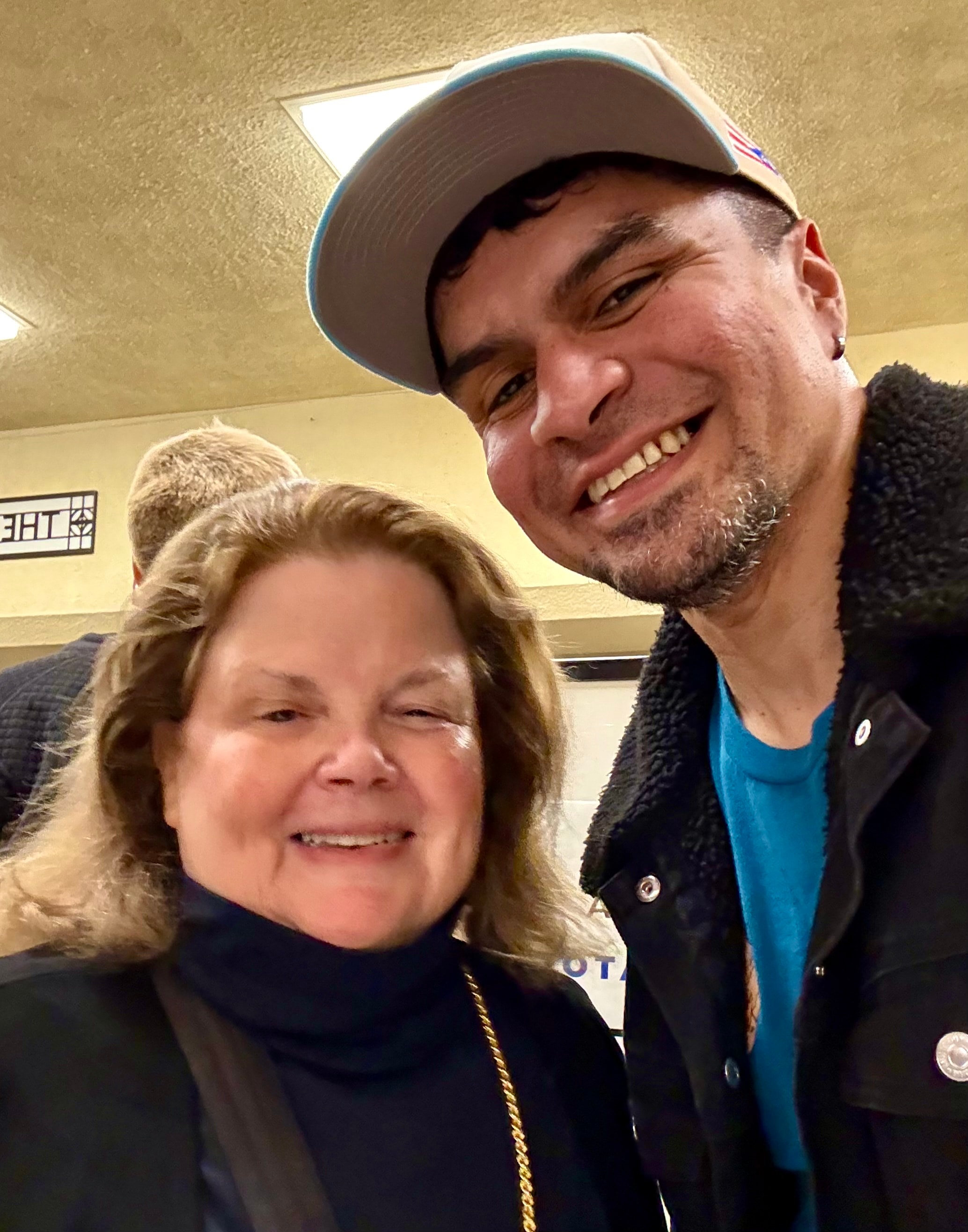 Pamela with her student, Francis Rivera after his terrific performance in the 2026 Black Box Movers Spring Showcase, NYC (2026)