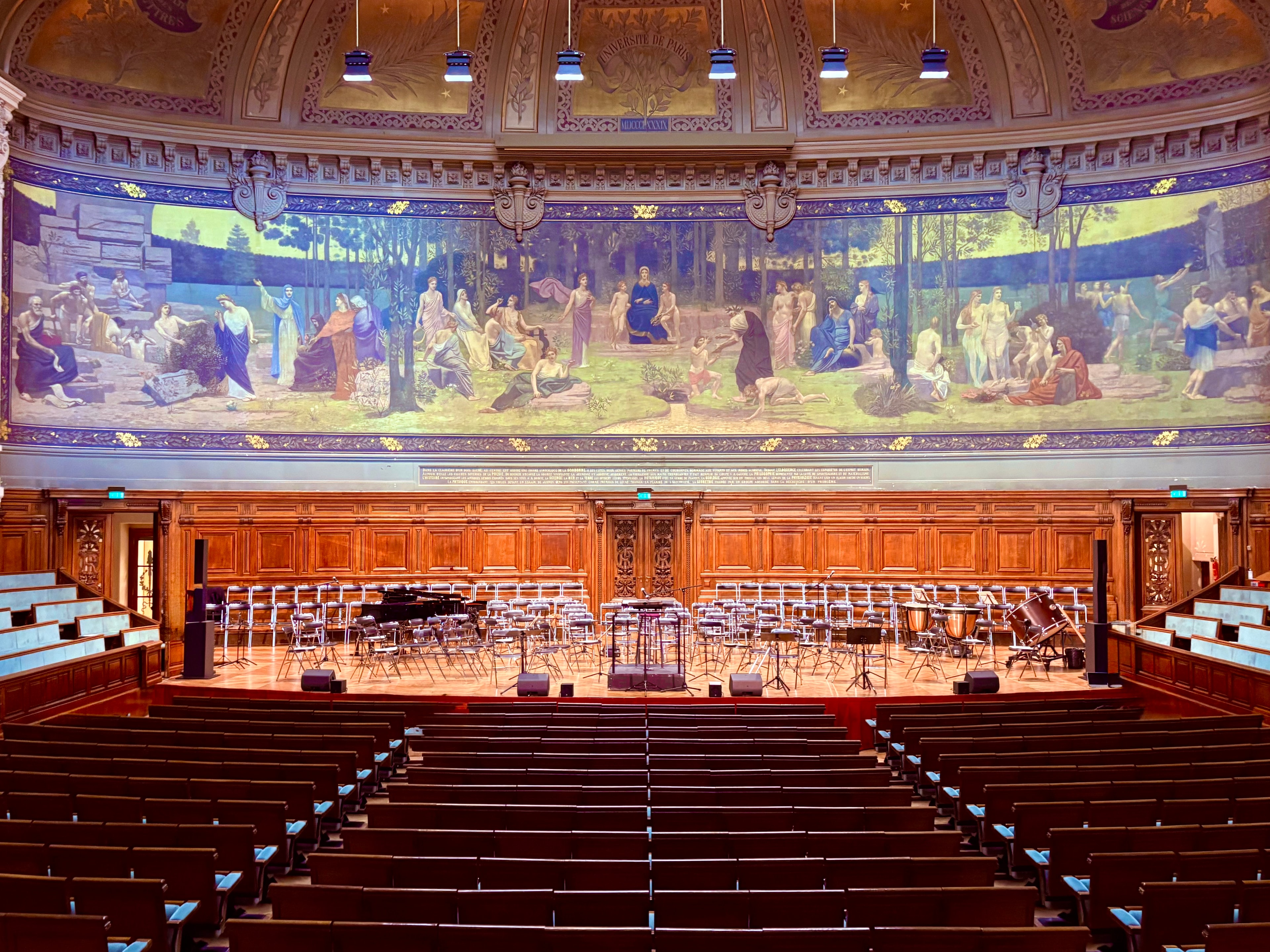 The Grand Amphitheatre de la Sorbonne in Paris where I sang  in the Paris premiere of Defiant Requiem: Verdi at Terezin on May 19,2026.