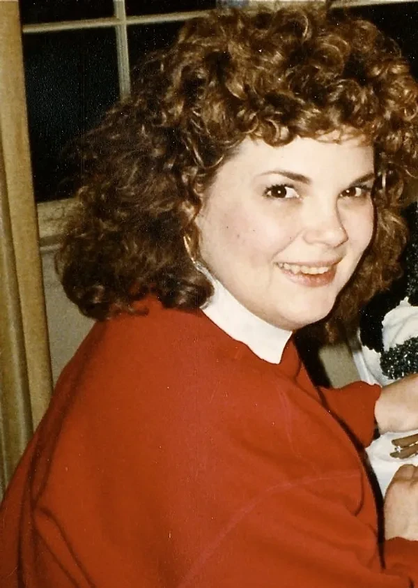 Dinner with friends - when my hair was curly!